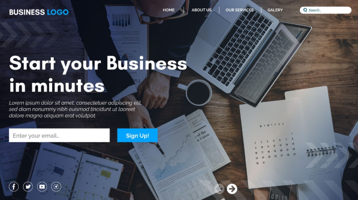 Business website design inspiration professional homepage structure