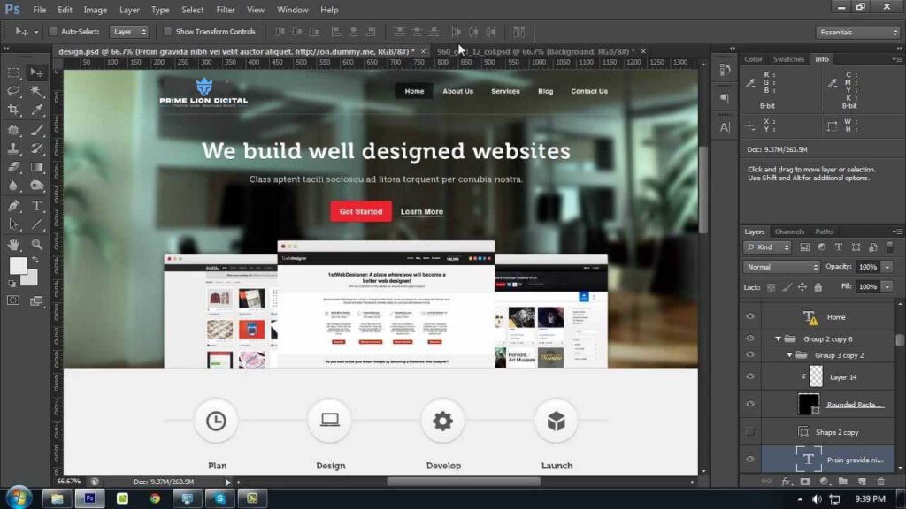 Responsive small business website design