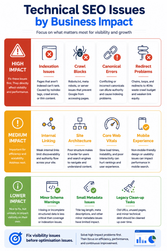 Technical SEO priority framework for business websites