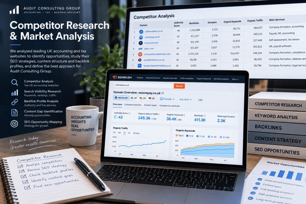 Audit Consulting Group — SEO Growth from Zero to 7M+ Google Impressions