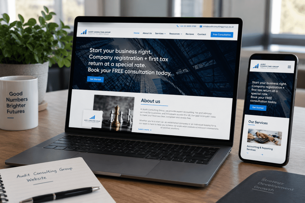 Audit Consulting Group responsive website design and development for accounting and tax services